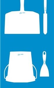 Vikan Shadow Board excl. Spacers, White Shadows, 1200mm x 400mm