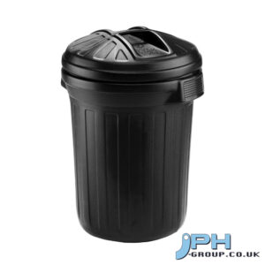 90 LITRE BLACK DUSTBIN AND LID