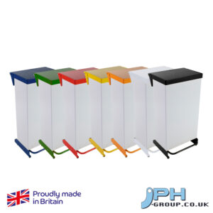 PEDAL BIN ENCLOSED FIRE RETARDANT 65L