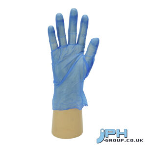 GD11 SHIELD BLUE VINYL POWDERED DISPOSABLE GLOVE X 100