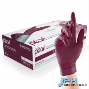 BURGUNDY PEARL NITRILE GLOVE POWDER FREE 10 X 100