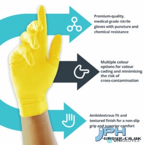 YELLOW PEARL NITRILE GLOVE POWDER FREE 10 X 100