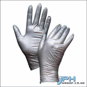 FANCY SILVER NITRILE GLOVE POWDER FREE 10 X 100